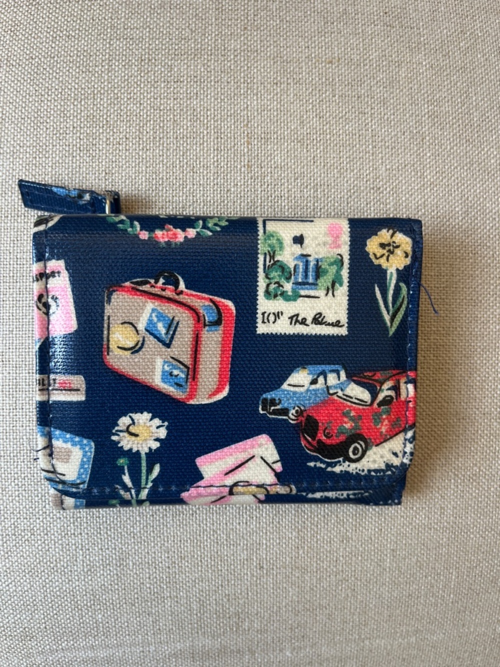Kelly & Katie Navy Travel Print Compact Wallet